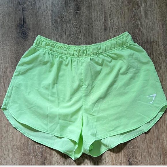 Gymshark Pants - Gymshark Neon Green Athletic Shorts